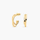Pendientes de aro enlazado de oro 18K 14 mm