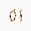 Pendientes de aro de oro bicolor 18K 20 mm DOUBLE HELIX