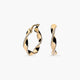 Pendientes de aro de oro bicolor 18K 20 mm DOUBLE HELIX