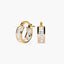 Pendientes de aro de oro 18K circonitas 12 mm