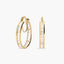 Pendientes de aro de oro 18K circonitas 20 mm