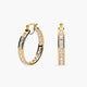 Pendientes de aro de oro 18K circonitas 23 mm