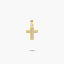 Cruz de oro 18K circonita cúbica grano