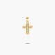 Cruz de oro 18K circonita cúbica grano