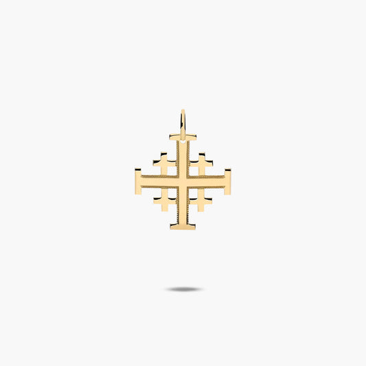 Cruz de Jerusalén de oro 18K