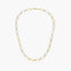 Gargantilla de oro bicolor 18K 45 cm anillas