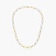 Gargantilla de oro bicolor 18K 45 cm anillas