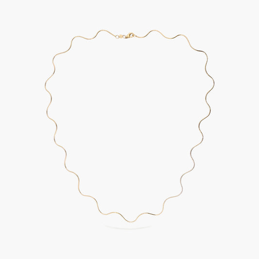 Gargantilla onda de oro 18K 42-45 cm