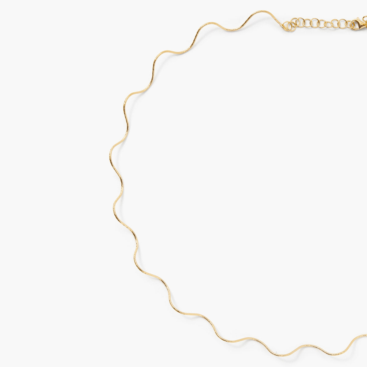 Gargantilla onda de oro 18K 42-45 cm