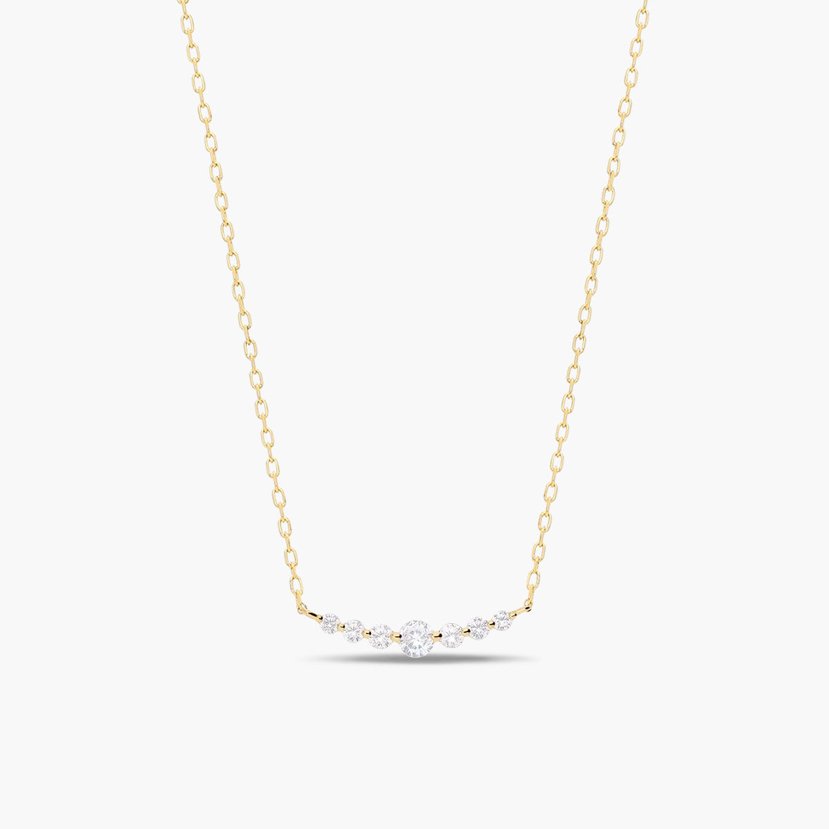Collar de oro 18K circonitas 23 mm