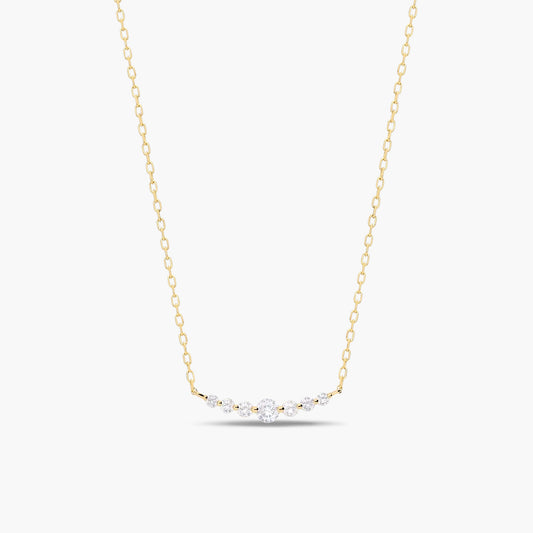 Collar de oro 18K circonitas 23 mm