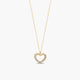 Collar silueta corazón de oro 18K circonitas 7 mm