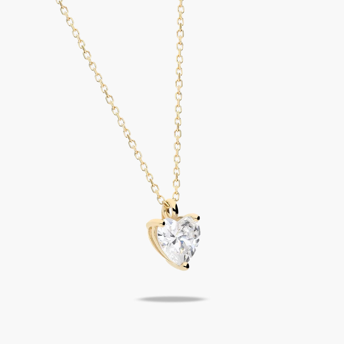 Collar corazón de oro 18K circonita 6 mm FANCY LOVE