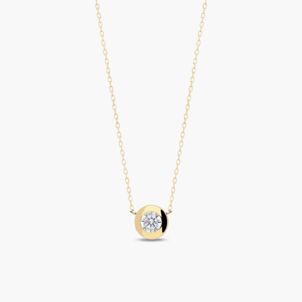 Collar de oro 18K circonita 6 mm