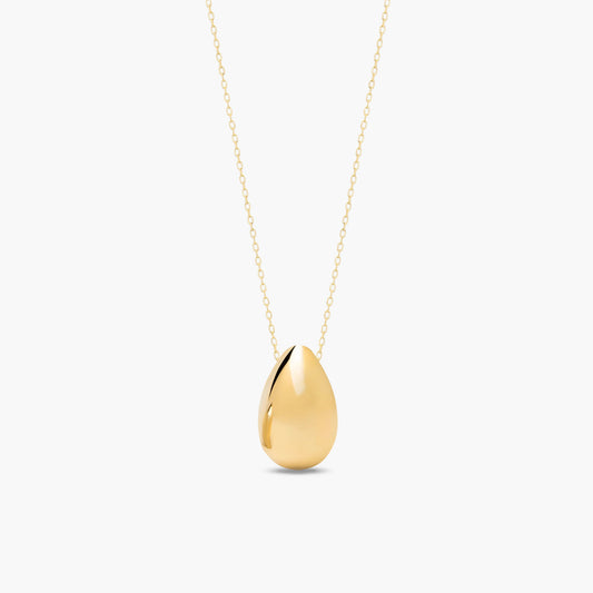 Collar gota de oro 18K 14 mm