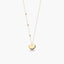 Collar corazón y bolitas de oro 18K 7 mm