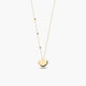 Collar corazón y bolitas de oro 18K 7 mm