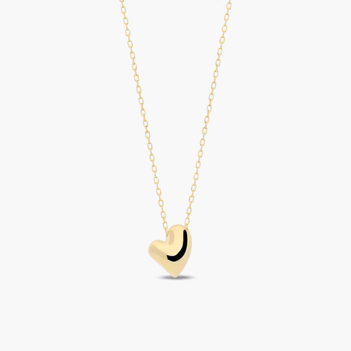 Collar corazón de oro 18K 9 mm