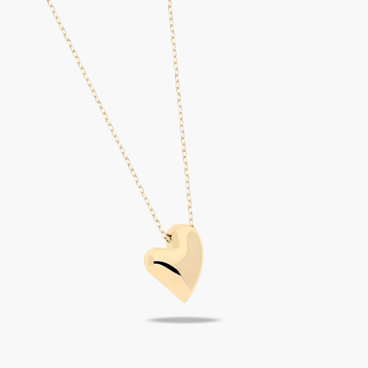 Collar corazón de oro 18K 9 mm