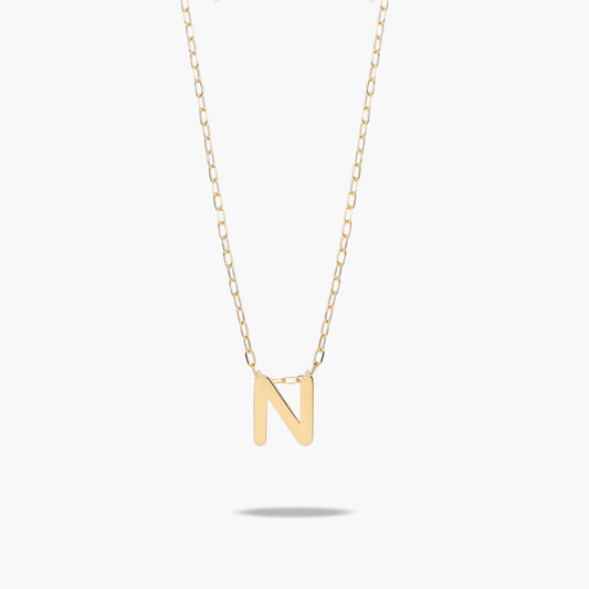 Collar de oro 18K N MY LETTER