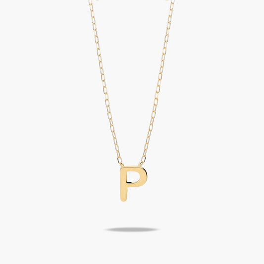 Collar de oro 18K P MY LETTER