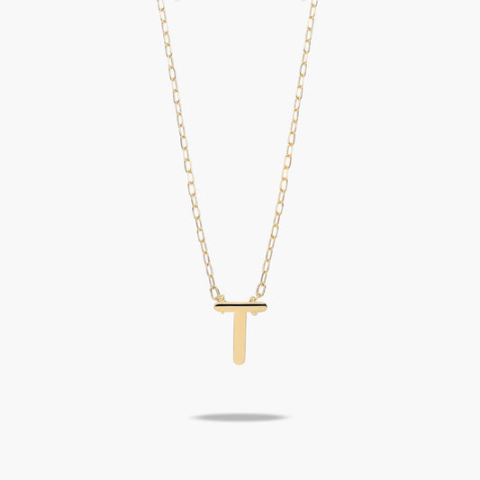 Collar de oro 18K T MY LETTER