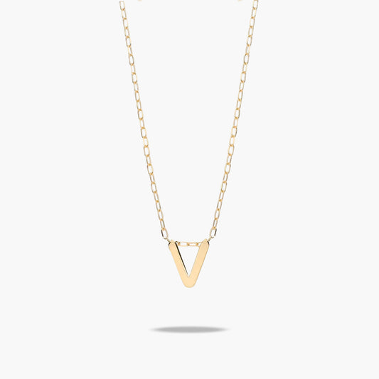 Collar de oro 18K V MY LETTER