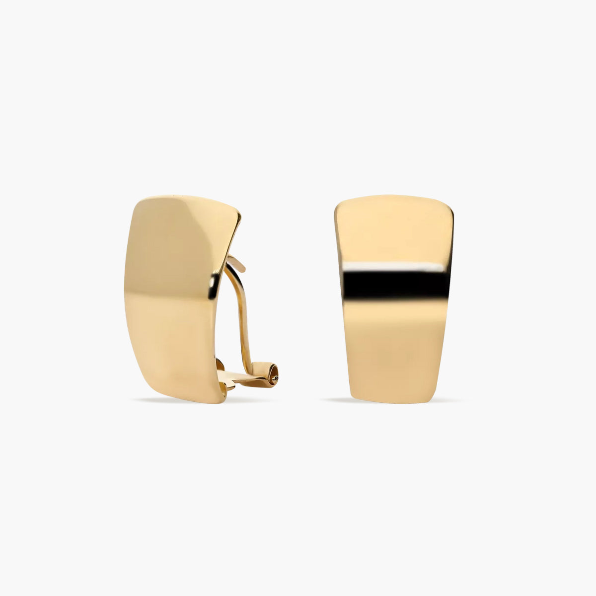 Pendientes rectangular de oro 18K 15 mm