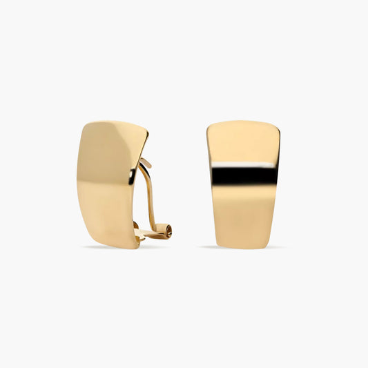 Pendientes rectangular de oro 18K 15 mm