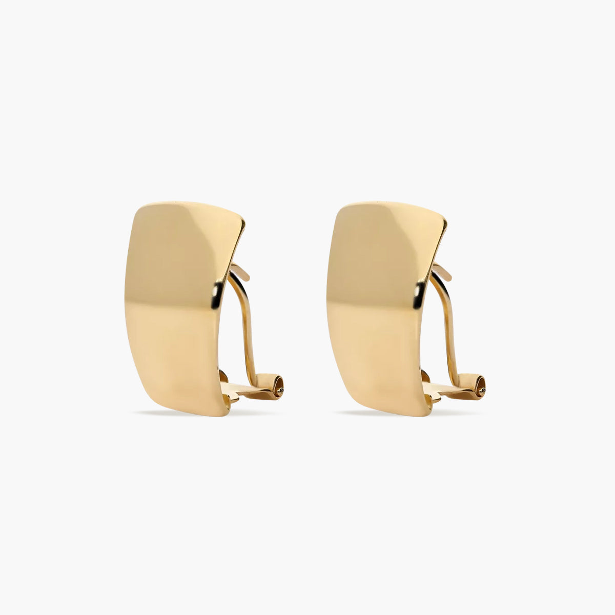 Pendientes rectangular de oro 18K 15 mm