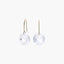 Pendientes largos de oro 18K circonita 22 mm