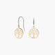 Pendientes largos árbol de la vida de oro 18K 25 mm TREE OF LIFE