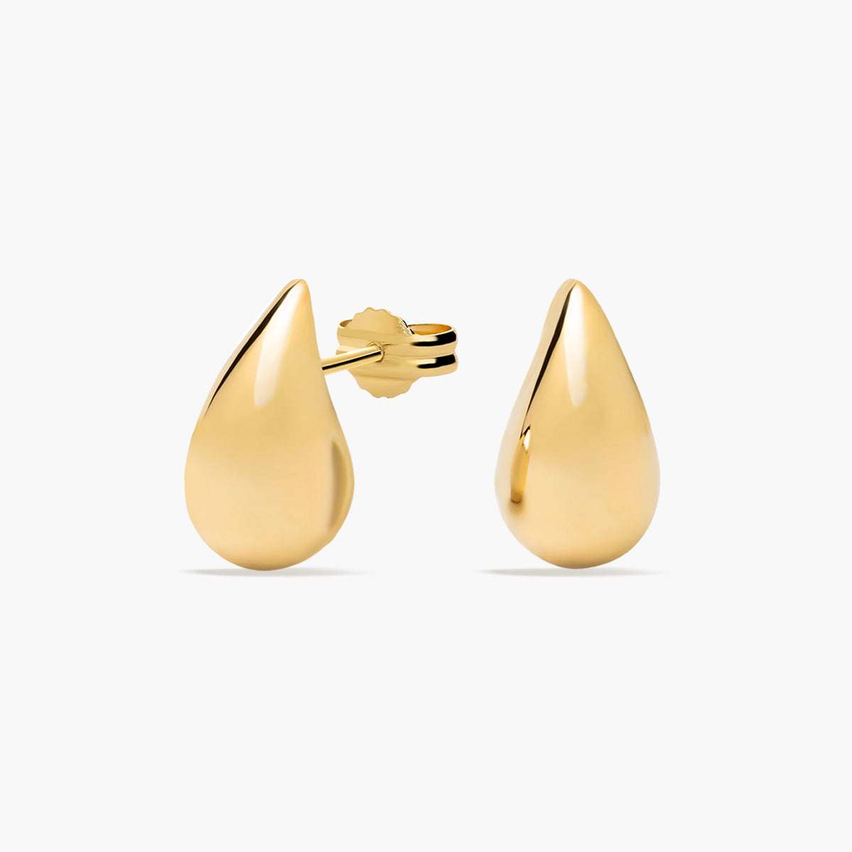 Pendientes gota de oro 18K 13 mm
