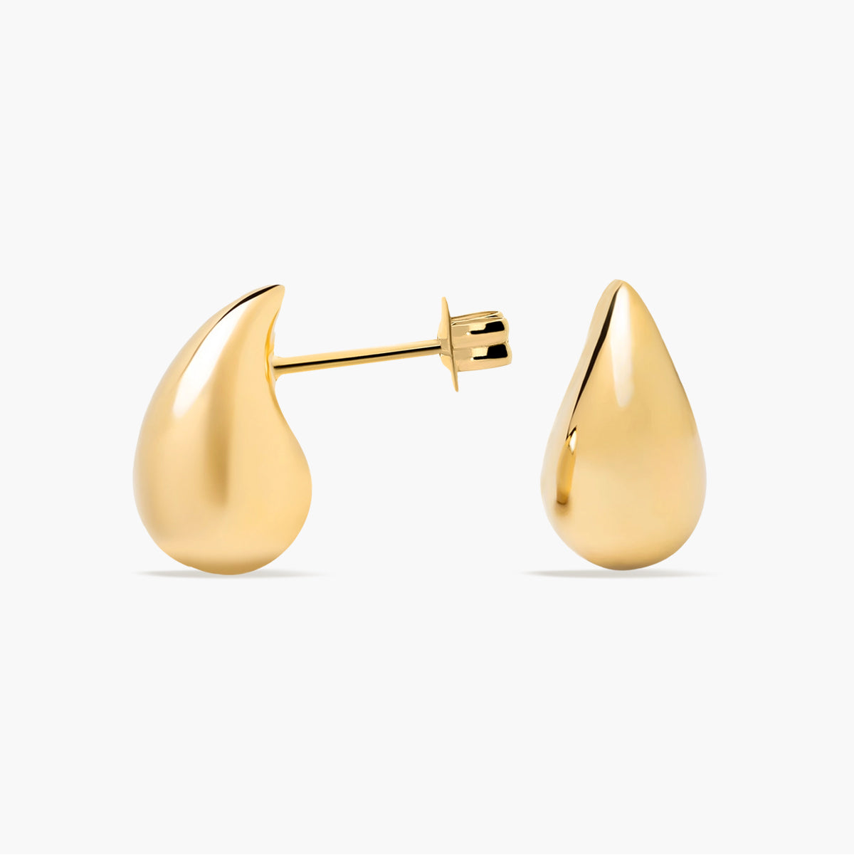 Pendientes gota de oro 18K 13 mm
