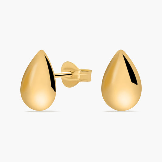 Pendientes gota de oro 18K 9 mm