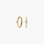 Pendientes de oro 18K tipo aro circonitas 11 mm