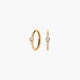 Pendientes de oro 18K tipo aro circonitas 11 mm