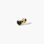 Piercing de oreja de oro 18K corazón negro 4 mm
