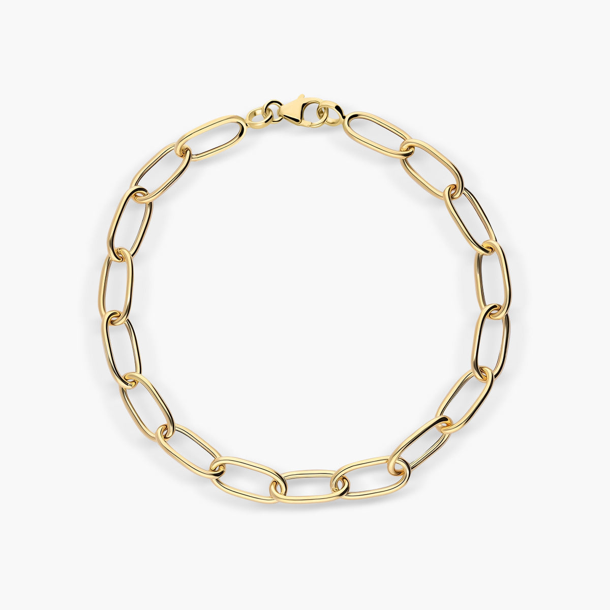 Pulsera de oro 18K eslabón 19 cm