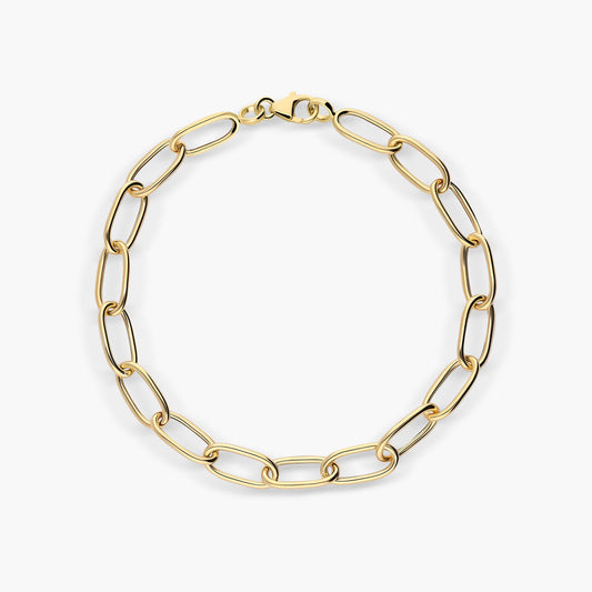 Pulsera de oro 18K eslabón 19 cm