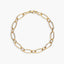 Pulsera de oro 18K eslabón anillas 20 cm