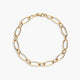 Pulsera de oro 18K eslabón anillas 20 cm