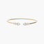 Pulsera rígida corazones de oro 18K circonitas 60x50 mm FANCY LOVE