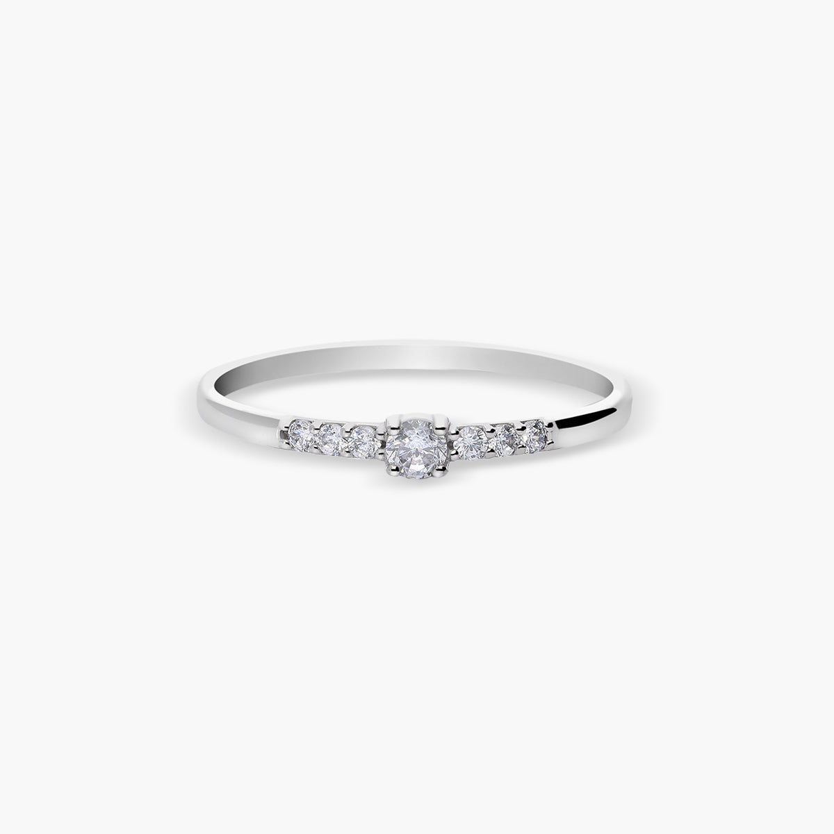 Anillo de oro blanco 18K