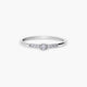 Anillo de oro blanco 18K