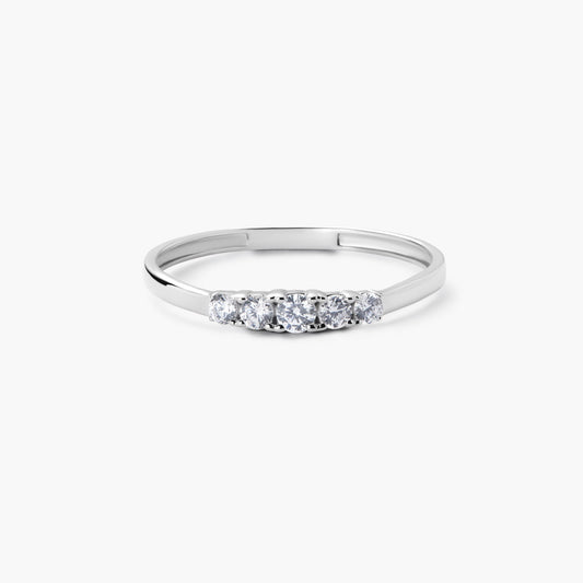 Anillo de oro blanco 18K