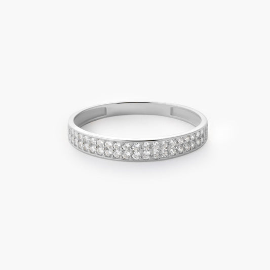 Anillo de oro blanco 18K 