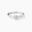 Anillo de oro blanco 18K
