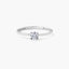 Anillo de oro blanco 18K