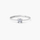 Anillo de oro blanco 18K